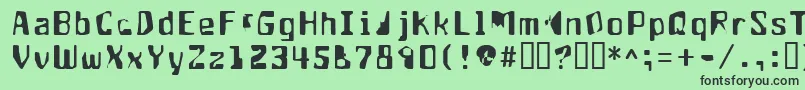 フォントAptango ffy – 緑の背景に黒い文字