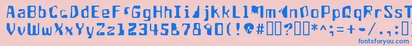 フォントAptango ffy – ピンクの背景に青い文字