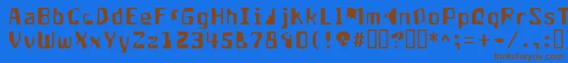 Aptango ffy Font – Brown Fonts on Blue Background