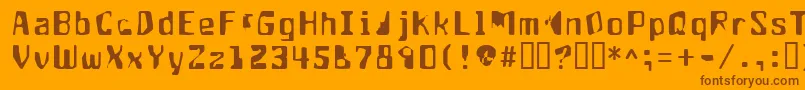 Czcionka Aptango ffy – brązowe czcionki na pomarańczowym tle