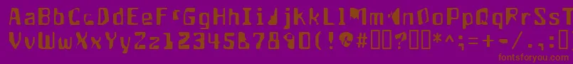 Aptango ffy Font – Brown Fonts on Purple Background