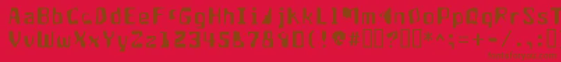 フォントAptango ffy – 赤い背景に茶色の文字