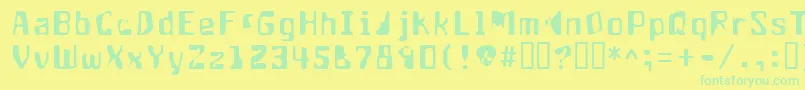 Aptango ffy Font – Green Fonts on Yellow Background