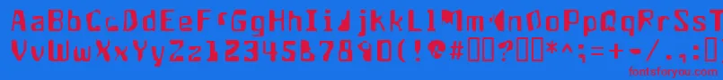 Aptango ffy Font – Red Fonts on Blue Background