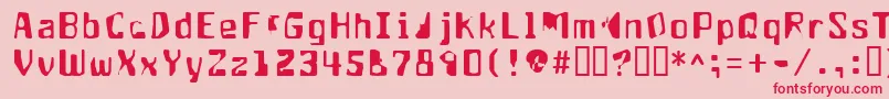 Aptango ffy-fontti – punaiset fontit vaaleanpunaisella taustalla