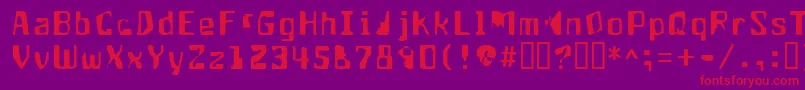 Aptango ffy Font – Red Fonts on Purple Background