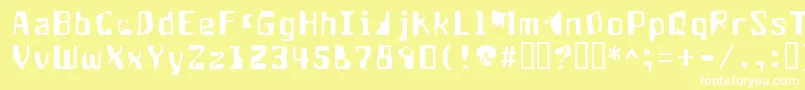 フォントAptango ffy – 黄色い背景に白い文字