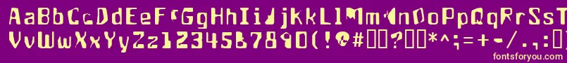 Aptango ffy-Schriftart – Gelbe Schriften auf violettem Hintergrund