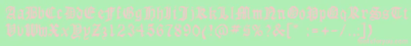 Laserlondon Font – Pink Fonts on Green Background