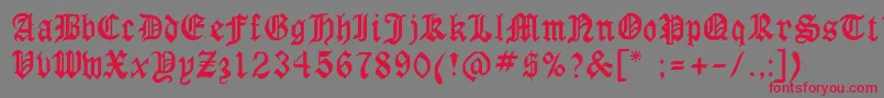Laserlondon Font – Red Fonts on Gray Background
