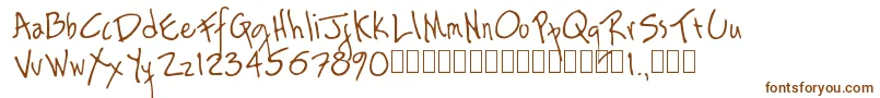 Шрифт Ragamuffin – коричневые шрифты на белом фоне