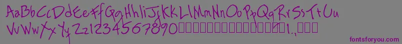 Шрифт Ragamuffin – фиолетовые шрифты на сером фоне