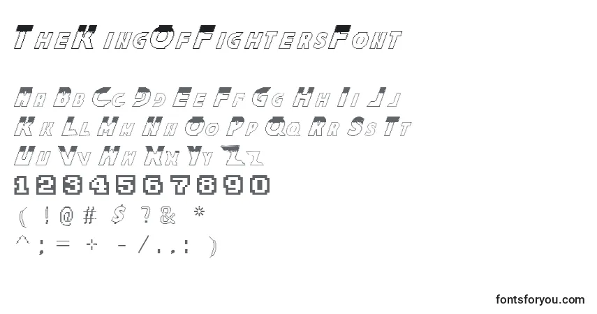 Schriftart TheKingOfFightersFont – Alphabet, Zahlen, spezielle Symbole