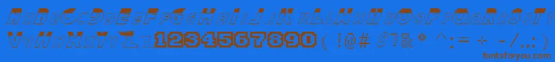 TheKingOfFightersFont Font – Brown Fonts on Blue Background