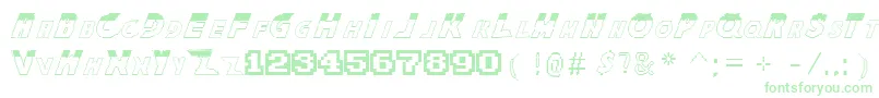 TheKingOfFightersFont Font – Green Fonts on White Background