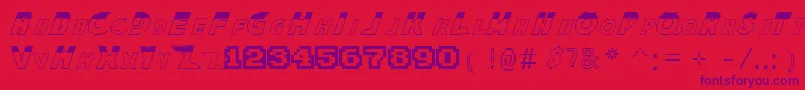 TheKingOfFightersFont Font – Purple Fonts on Red Background