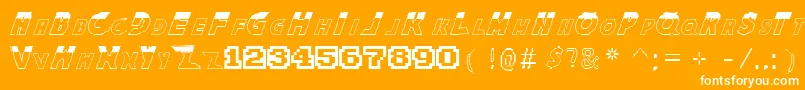 TheKingOfFightersFont Font – White Fonts on Orange Background