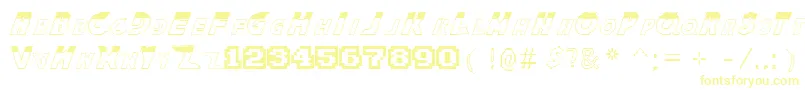 TheKingOfFightersFont Font – Yellow Fonts on White Background