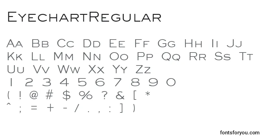 Шрифт EyechartRegular – алфавит, цифры, специальные символы