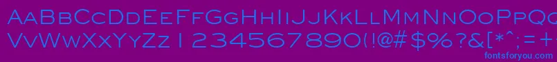 EyechartRegular Font – Blue Fonts on Purple Background