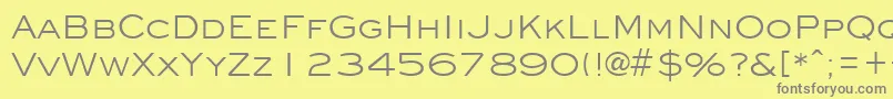 EyechartRegular Font – Gray Fonts on Yellow Background