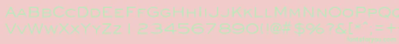 EyechartRegular Font – Green Fonts on Pink Background