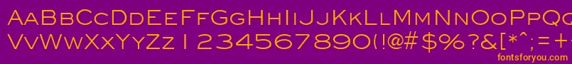 EyechartRegular Font – Orange Fonts on Purple Background