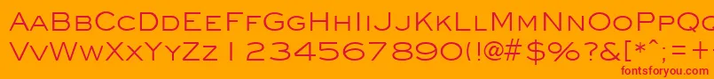 EyechartRegular Font – Red Fonts on Orange Background