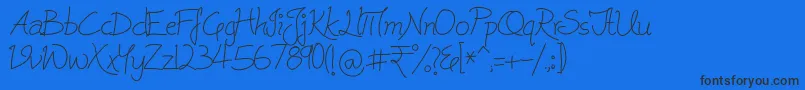 Cleavin Font – Black Fonts on Blue Background