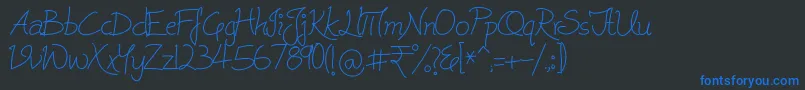 Cleavin Font – Blue Fonts on Black Background