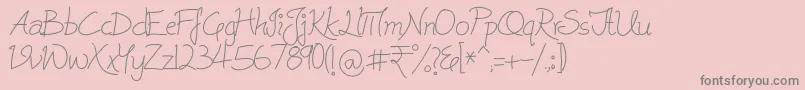 フォントCleavin – ピンクの背景に灰色の文字