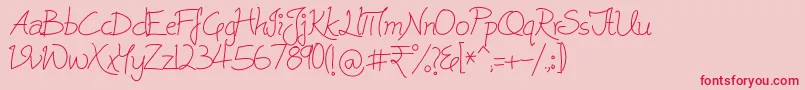 Cleavin Font – Red Fonts on Pink Background