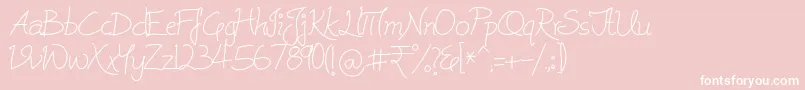 Cleavin Font – White Fonts on Pink Background