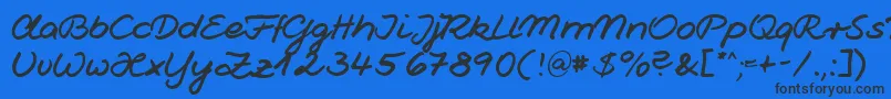 HwJesco1Db Font – Black Fonts on Blue Background