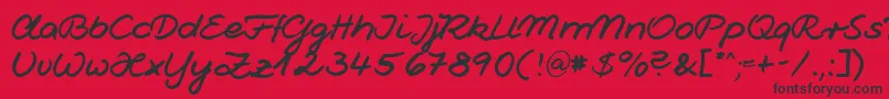 HwJesco1Db Font – Black Fonts on Red Background