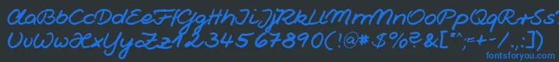 HwJesco1Db Font – Blue Fonts on Black Background