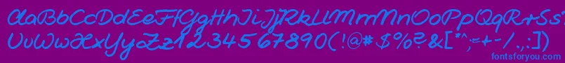 HwJesco1Db Font – Blue Fonts on Purple Background