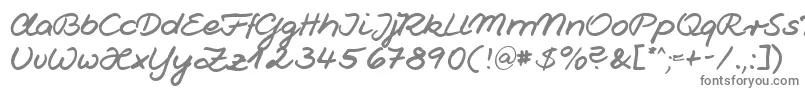 フォントHwJesco1Db – 白い背景に灰色の文字
