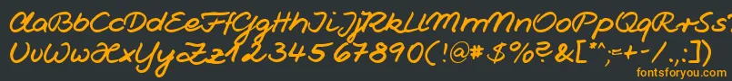 HwJesco1Db Font – Orange Fonts on Black Background