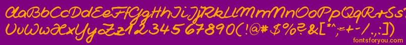 HwJesco1Db Font – Orange Fonts on Purple Background