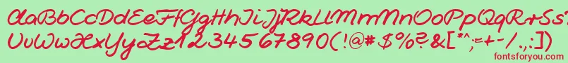 HwJesco1Db Font – Red Fonts on Green Background