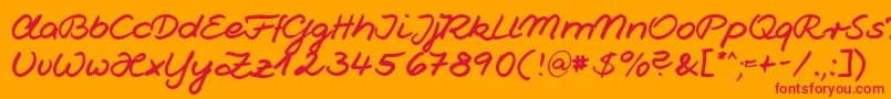 HwJesco1Db Font – Red Fonts on Orange Background