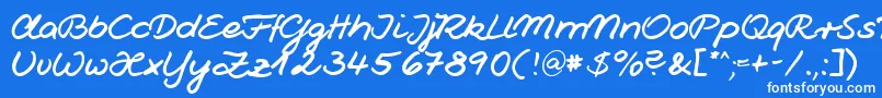 HwJesco1Db Font – White Fonts on Blue Background