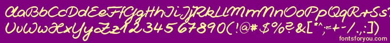 Weitere Informationen zur HwJesco1Db-Schriftart HwJesco1Db-Schriftart – Gelbe Schriften auf violettem Hintergrund