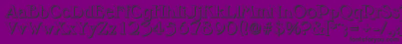 MelbourneshadowBold-fontti – mustat fontit violetilla taustalla