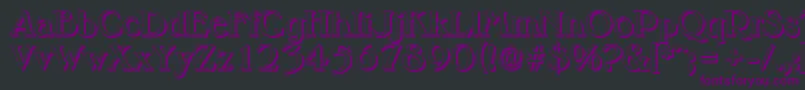 MelbourneshadowBold Font – Purple Fonts on Black Background