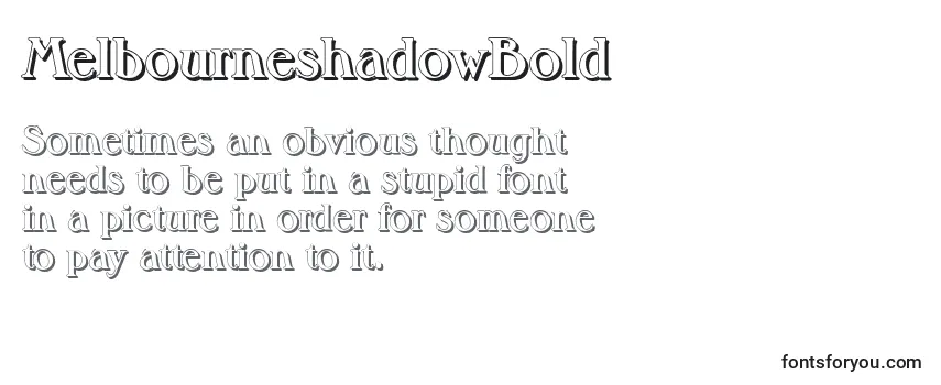 Review of the MelbourneshadowBold Font