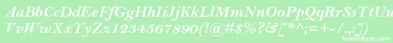 BellmtstdBolditalic Font – White Fonts on Green Background