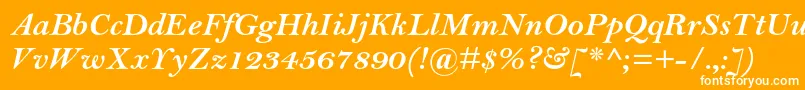 BellmtstdBolditalic Font – White Fonts on Orange Background