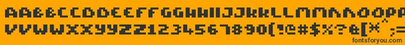 PixelTactical Font – Black Fonts on Orange Background